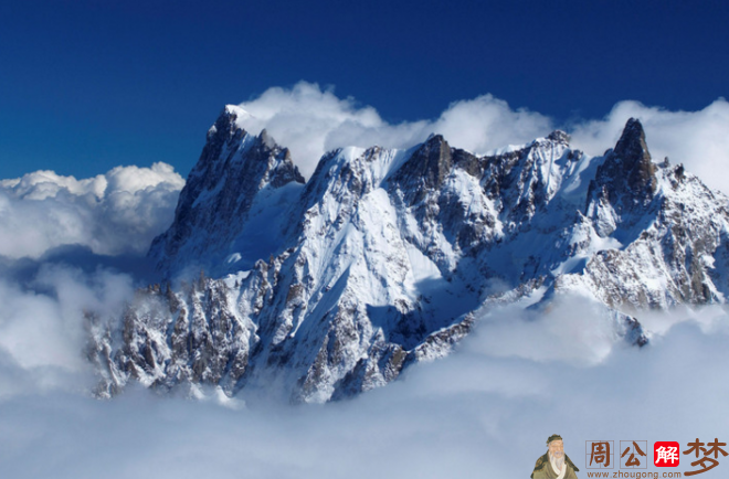 梦见下雪和雪山