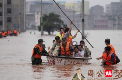 梦见发大水坐船